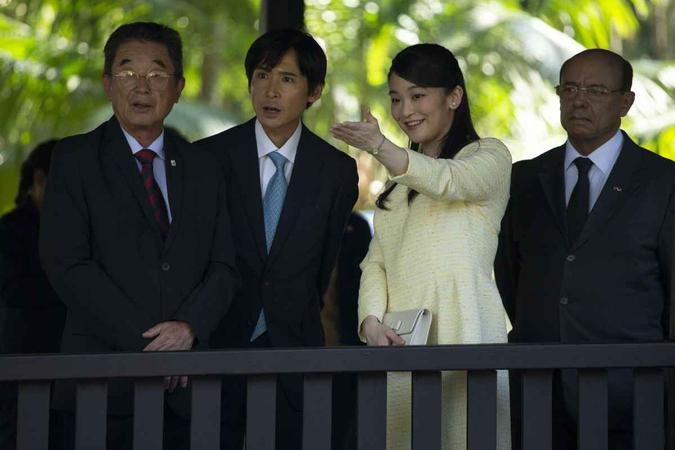 A Princesa visitou também o Jardim Botânico do Rio de Janeiro(foto: Mauro Pimentel / AFP) A Princesa visitou também o Jardim Botânico do Rio de Janeiro(foto: Mauro Pimentel / AFP)