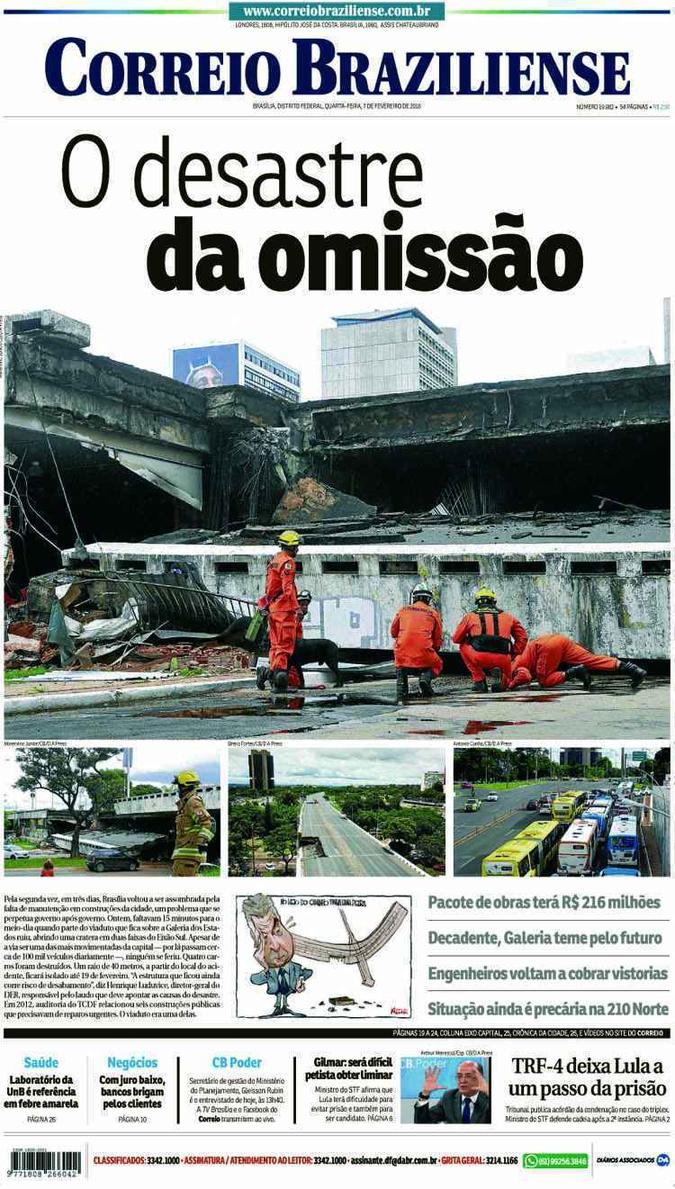Confira a Capa do Jornal Correio Braziliense do dia 07/02 ...