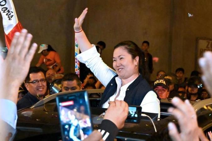 Keiko, de 44 anos, rejeitou as acusações do promotor sobre risco de fuga(foto: Cris Bouroncle / AFP) Keiko, de 44 anos, rejeitou as acusações do promotor sobre risco de fuga(foto: Cris Bouroncle / AFP)