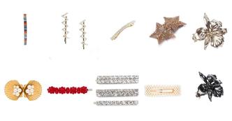 (foto: Da esquerda para a direita, de cima para baixo: Grampo C&A (R$ 29,99), Grampo C&A (R$ 29,99), Grampo C&A (R$ 29,99), Pente Estrela OQvestir (R$ 130), Presilhas Abi Project na Shop2gether (R$ 285,), Presilha JENNIFER BEHR na Farfetch R$ 1.376,00, Presilha com acabamento floral Simone Rocha na Farfetch (R$ 1.004), Presilha com aplicações Alessandra Rich na Farfetch (R$ 1.682), Presilha Jennifer Behr na Farfetch (R$ 372) e Presilhas Abi Project na Shop2gether (R$ 285, ) ) (foto: Da esquerda para a direita, de cima para baixo: Grampo C&A (R$ 29,99), Grampo C&A (R$ 29,99), Grampo C&A (R$ 29,99), Pente Estrela OQvestir (R$ 130), Presilhas Abi Project na Shop2gether (R$ 285,), Presilha JENNIFER BEHR na Farfetch R$ 1.376,00, Presilha com acabamento floral Simone Rocha na Farfetch (R$ 1.004), Presilha com aplicações Alessandra Rich na Farfetch (R$ 1.682), Presilha Jennifer Behr na Farfetch (R$ 372) e Presilhas Abi Project na Shop2gether (R$ 285, ) )