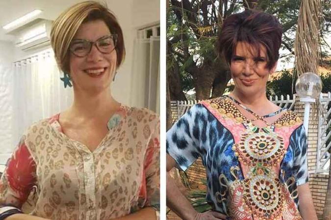 O antes e o depois da cliente Mônica Mulatinho, médica(foto: Arquivo Pessoal) O antes e o depois da cliente Mônica Mulatinho, médica(foto: Arquivo Pessoal)