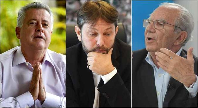 Joe, entre Rollemberg e Frejat: pedetista diz existir tendência em fechar acordo com o grupo de Frejat, mas destaca não ser impossível guinada rumo ao PSB de Rollemberg(foto: CB/D.A Press) Joe, entre Rollemberg e Frejat: pedetista diz existir tendência em fechar acordo com o grupo de Frejat, mas destaca não ser impossível guinada rumo ao PSB de Rollemberg(foto: CB/D.A Press)